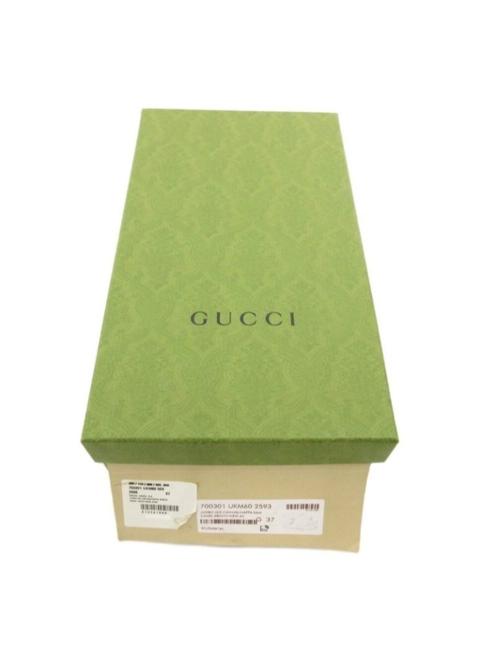 Gucci GG Canvas Slide Sandals Comfort 37 Brown JS AA GY19 - Picture 8 of 8